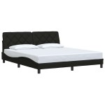 vidaXL Cadru de pat fără saltea, negru, 180x200 cm, textil vidaXL Cadru de pat fără saltea, negru, 180x200 cm, textil