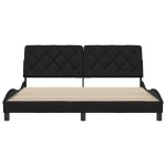 vidaXL Cadru de pat fără saltea, negru, 180x200 cm, textil vidaXL Cadru de pat fără saltea, negru, 180x200 cm, textil