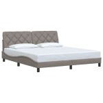 vidaXL Cadru de pat fără saltea, gri taupe, 180x200 cm, textil