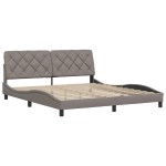 vidaXL Cadru de pat fără saltea, gri taupe, 180x200 cm, textil