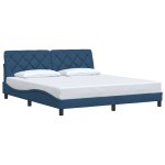 vidaXL Cadru de pat fără saltea, albastru, 180x200 cm, textil
