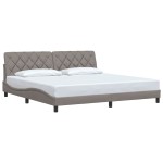 vidaXL Cadru de pat fără saltea, gri taupe, 200x200 cm, textil vidaXL Cadru de pat fără saltea, gri taupe, 200x200 cm, textil
