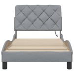 vidaXL Cadru de pat cu LED fără saltea Gri deschis 80x200 cm Material vidaXL Cadru de pat cu LED fără saltea Gri deschis 80x200 cm Material