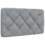 vidaXL Cadru de pat cu LED fără saltea Gri deschis 90x190 cm Material vidaXL Cadru de pat cu LED fără saltea Gri deschis 90x190 cm Material