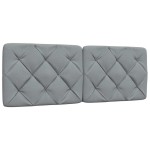 vidaXL Cadru de pat cu LED fără saltea Gri deschis 120x200 cm Material vidaXL Cadru de pat cu LED fără saltea Gri deschis 120x200 cm Material