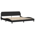 vidaXL Cadru de pat cu LED fără saltea țesătură neagră 200x200 cm