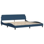 vidaXL Cadru de pat cu LED fără saltea Albastru 200x200 cm Material vidaXL Cadru de pat cu LED fără saltea Albastru 200x200 cm Material