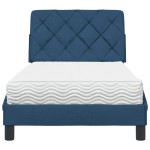 vidaXL Pat cu saltea, albastru, 80x200 cm, textil