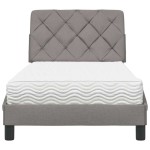 vidaXL Pat cu saltea, gri taupe, 90x190 cm, textil vidaXL Pat cu saltea, gri taupe, 90x190 cm, textil