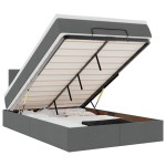 vidaXL Pat otoman cu saltea țesătură gri închis 120x200 cm