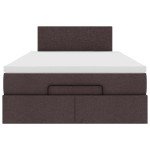 vidaXL Pat otoman cu saltea țesătură maro închis 120x200 cm