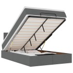 vidaXL Pat otoman cu saltea țesătură gri închis 120x200 cm