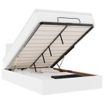 vidaXL Pat otoman cu saltele și LEDs, 120x190cm, piele ecologică