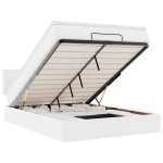 vidaXL Pat otoman cu saltele și LEDs, 140x190cm, piele ecologică