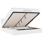 vidaXL Pat otoman cu saltele și LEDs, 180x200cm, piele ecologică