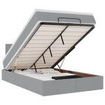 vidaXL Pat otoman cu saltea țesătură gri deschis 120x200 cm