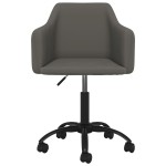 vidaXL Scaune de bucătărie pivotante, 2 buc, gri închis, catifea
