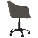 vidaXL Scaune de bucătărie pivotante, 2 buc, gri închis, catifea