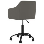vidaXL Scaune de bucătărie pivotante, 2 buc, gri închis, catifea