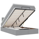 vidaXL Pat otoman cu saltea țesătură gri deschis 120x200 cm