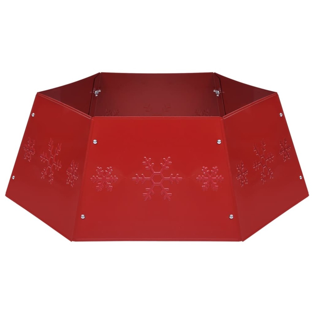 vidaXL Fustă brad de Crăciun, roșu, Ø68x25 cm