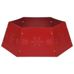 vidaXL Fustă brad de Crăciun, roșu, Ø68x25 cm