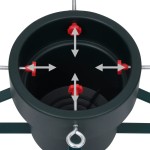 vidaXL Suport brad de Crăciun, negru, 46x46x19 cm