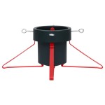 vidaXL Suport brad de Crăciun, verde și roșu, 46x46x19 cm