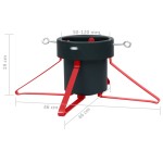 vidaXL Suport brad de Crăciun, verde și roșu, 46x46x19 cm