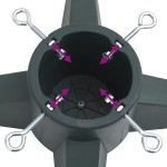 vidaXL Suport brad de Crăciun, verde, 55,5x55,5x15 cm