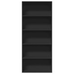 vidaXL Bibliotecă, negru, 80x30x189 cm, lemn prelucrat vidaXL Bibliotecă, negru, 80x30x189 cm, lemn prelucrat