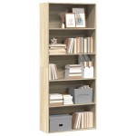 vidaXL Bibliotecă, stejar sonoma, 80x30x189 cm, lemn prelucrat