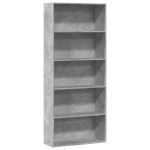 vidaXL Bibliotecă, gri beton, 80x30x189 cm, lemn prelucrat vidaXL Bibliotecă, gri beton, 80x30x189 cm, lemn prelucrat