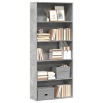 vidaXL Bibliotecă, gri beton, 80x30x189 cm, lemn prelucrat vidaXL Bibliotecă, gri beton, 80x30x189 cm, lemn prelucrat