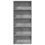 vidaXL Bibliotecă, gri beton, 80x30x189 cm, lemn prelucrat vidaXL Bibliotecă, gri beton, 80x30x189 cm, lemn prelucrat