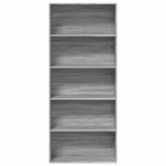 vidaXL Bibliotecă, gri sonoma, 80x30x189 cm, lemn prelucrat vidaXL Bibliotecă, gri sonoma, 80x30x189 cm, lemn prelucrat