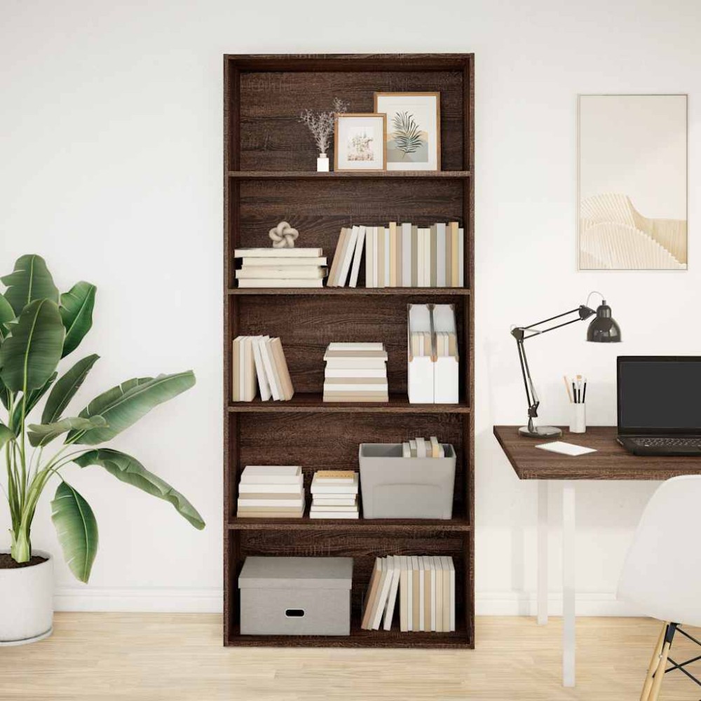 vidaXL Bibliotecă, stejar maro, 80x30x189 cm, lemn prelucrat