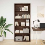 vidaXL Bibliotecă, stejar maro, 80x30x189 cm, lemn prelucrat vidaXL Bibliotecă, stejar maro, 80x30x189 cm, lemn prelucrat