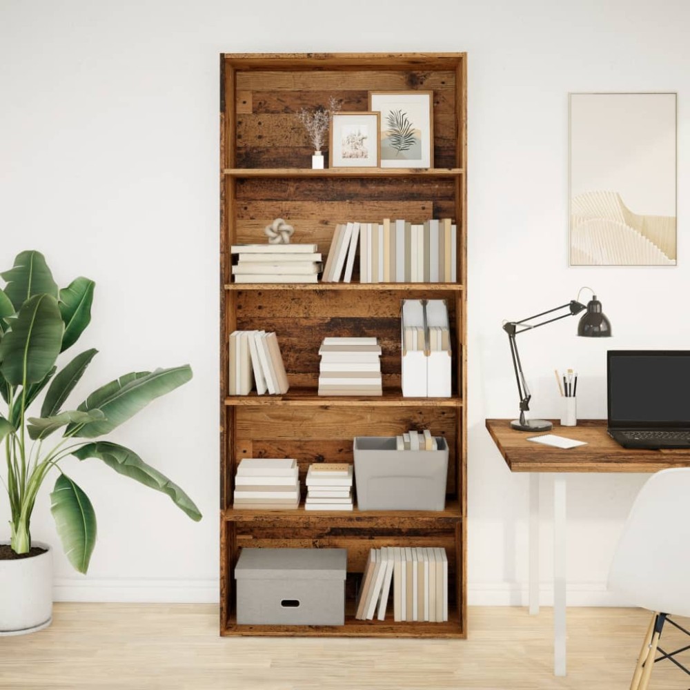 vidaXL Bibliotecă, lemn vechi, 80x30x189 cm, lemn prelucrat