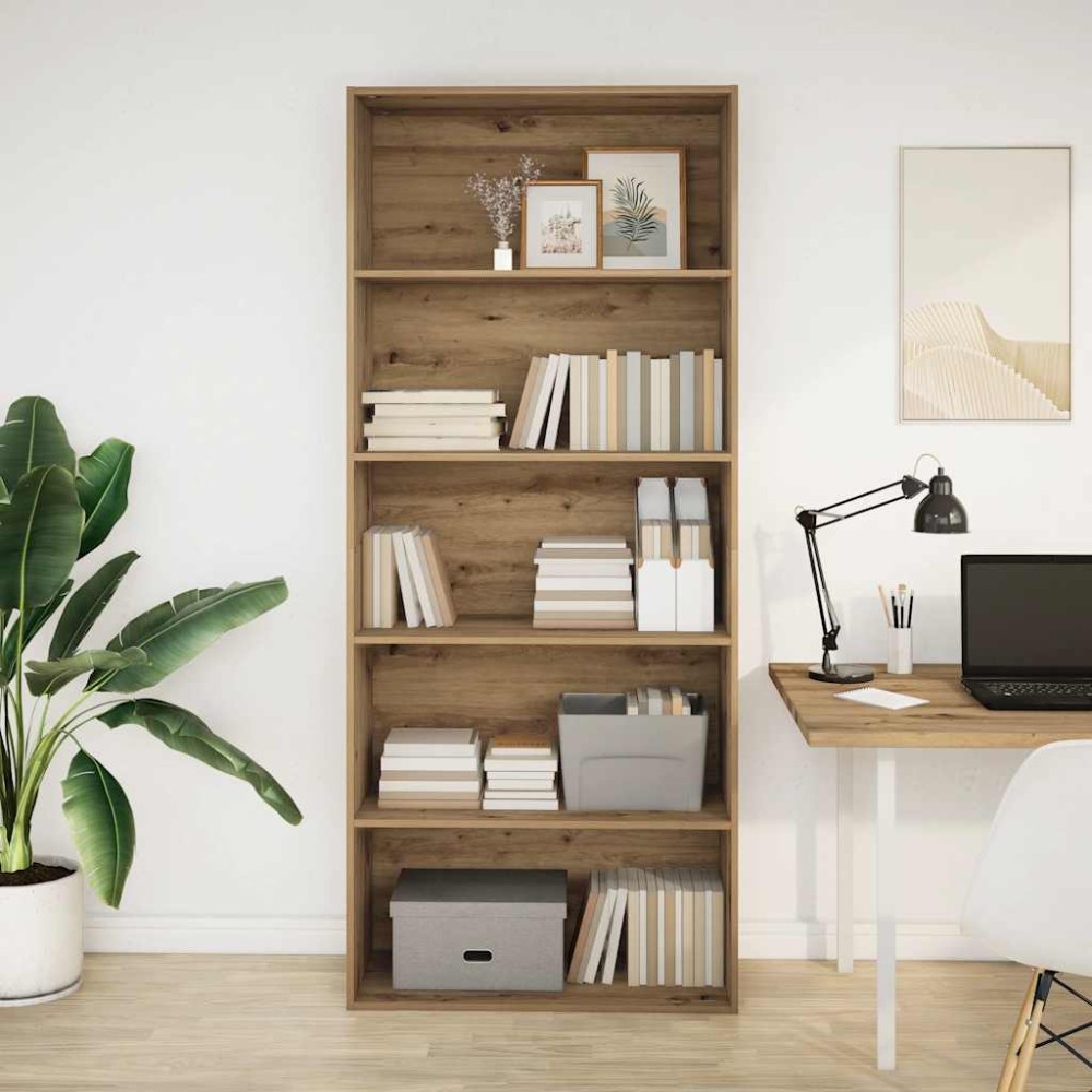 vidaXL Bibliotecă, stejar artizanal, 80x30x189 cm, lemn prelucrat