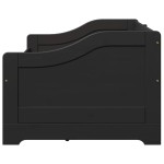 vidaXL Pat de zi cu 3 sertare fără saltea „IRUN” Negru 90x200 cm
