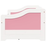 vidaXL Pat de zi cu 3 sertare fără saltea „IRUN” alb și roz 90x200 cm vidaXL Pat de zi cu 3 sertare fără saltea „IRUN” alb și roz 90x200 cm