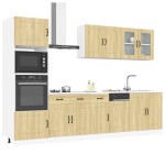vidaXL Set dulap de bucătărie din 7 piese „Kalmar” lemn stejar Sonoma vidaXL Set dulap de bucătărie din 7 piese „Kalmar” lemn stejar Sonoma