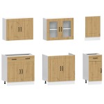vidaXL Set dulap de bucătărie 7 piese „Kalmar” stejar artizanal lemn