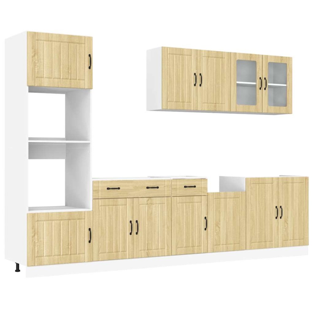 vidaXL Set dulap de bucătărie din 7 piese „Kalmar” lemn stejar Sonoma