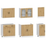 vidaXL Set dulap de bucătărie 7 piese „Kalmar” stejar artizanal lemn