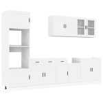 vidaXL Set dulap de bucătărie din 7 piese „Kalmar” Lemn prelucrat alb vidaXL Set dulap de bucătărie din 7 piese „Kalmar” Lemn prelucrat alb