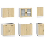 vidaXL Set dulap de bucătărie din 7 piese „Kalmar” lemn stejar Sonoma