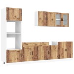 vidaXL Set de dulapuri de bucătărie 7 piese „Kalmar” Lemn vechi lemn
