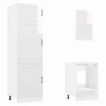 vidaXL Set dulap de bucătărie 7 piese „Kalmar” alb lucios Lemn vidaXL Set dulap de bucătărie 7 piese „Kalmar” alb lucios Lemn
